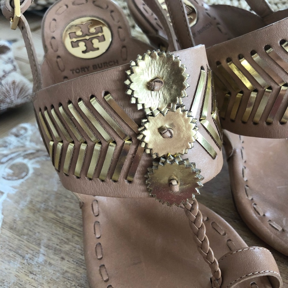 HPx2! Tory Burch Caylan Sandals. Size 8.5, 5” heel. Unworn. - Picture 10 of 15